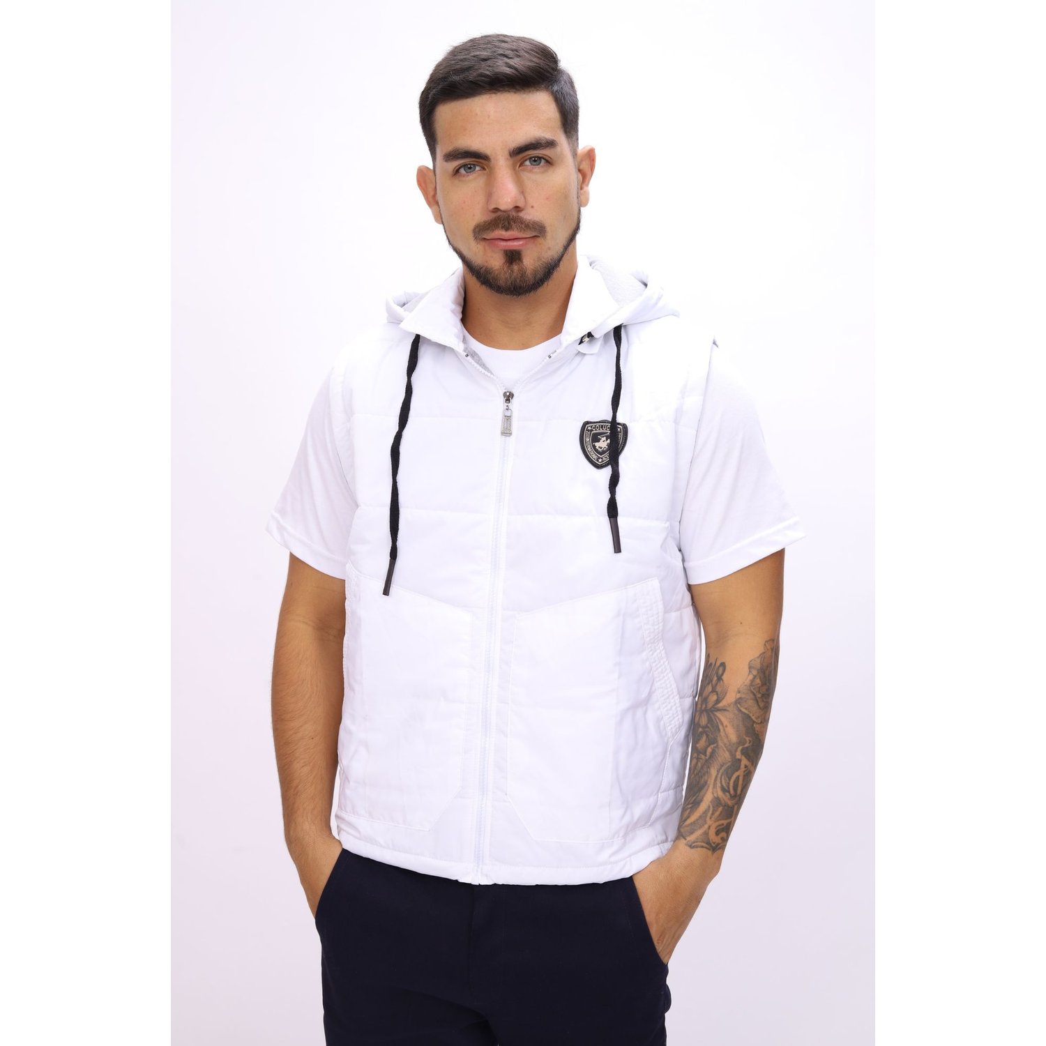 chaleco de hombre colucci Blanco GENERICO falabella