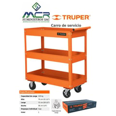 TRUPER - Gabinete o Carro de servicio con 3 bandejas 11528