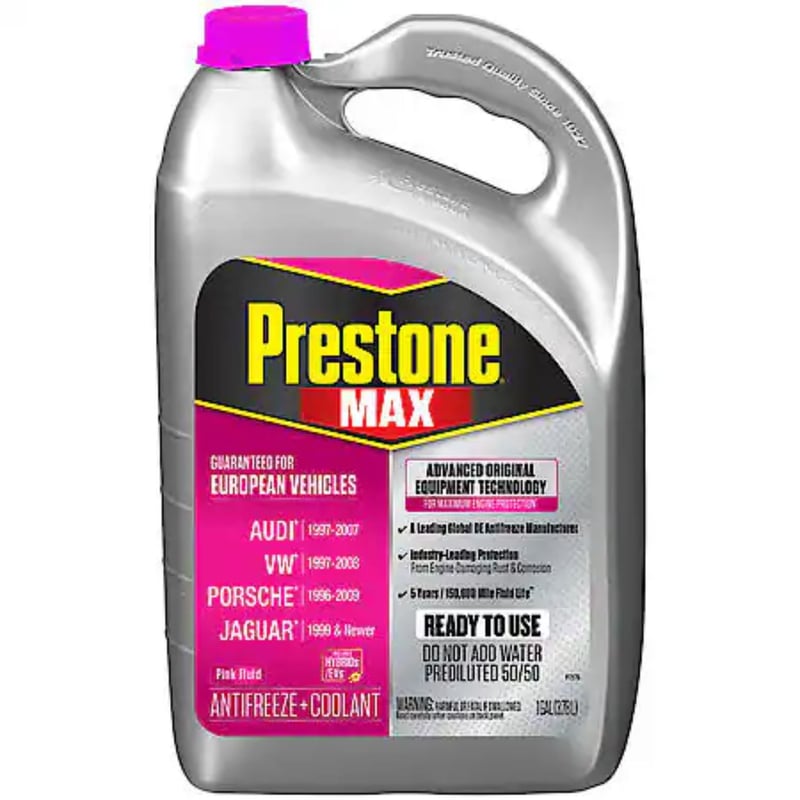 Refrigerante anticongelante European Cars Max 50 rosa1 gl PRESTONE ...