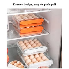 GENERICO - Organizador de huevos para refrigerador 2 niveles Blanco