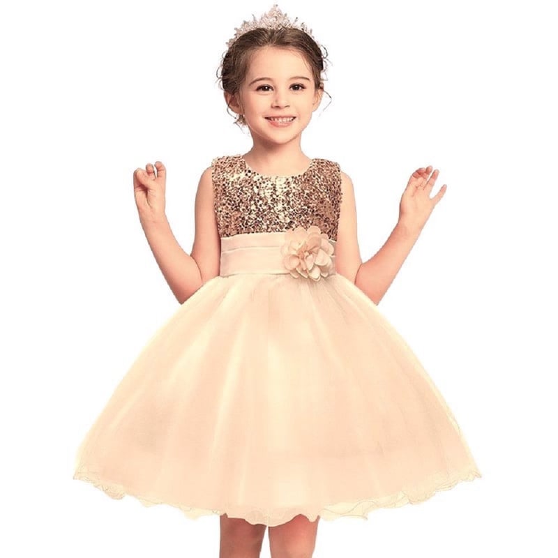 Vestido dorado para bebe shop