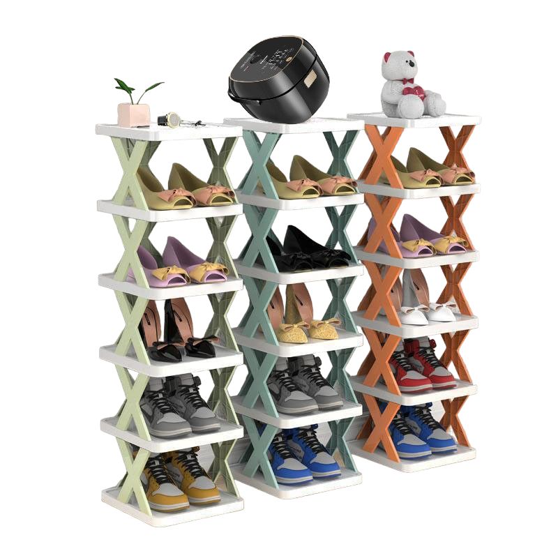 Zapatero Escalera Forma X 4 Niveles - Marco Acero, Polipropileno, 50x18x5 Cm, Ahorra Espacio, Fácil Montaje