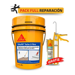 SIKA - Pack Impermeabilizante para techo Sikafill Techo-5 Fibra Gris 20L