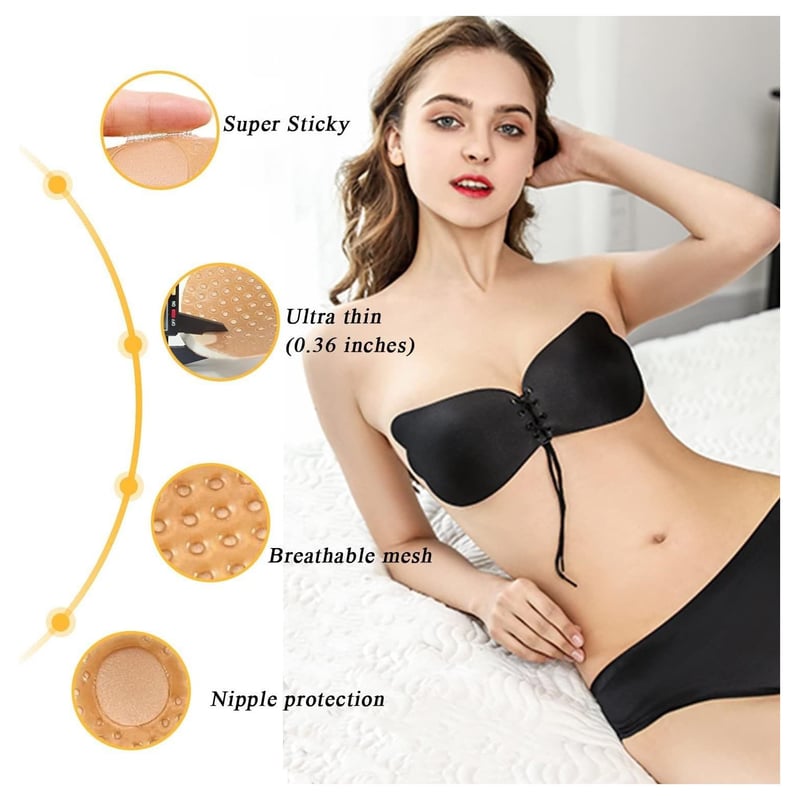 Brasier Push up Invisible Mariposa Levanta Busto Invisible 2 PARES GENERICO falabella