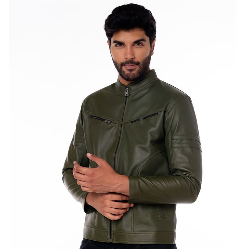 CASACA DE CUERO HOMBRE MOD CHINO CUEROS MEJIA falabella