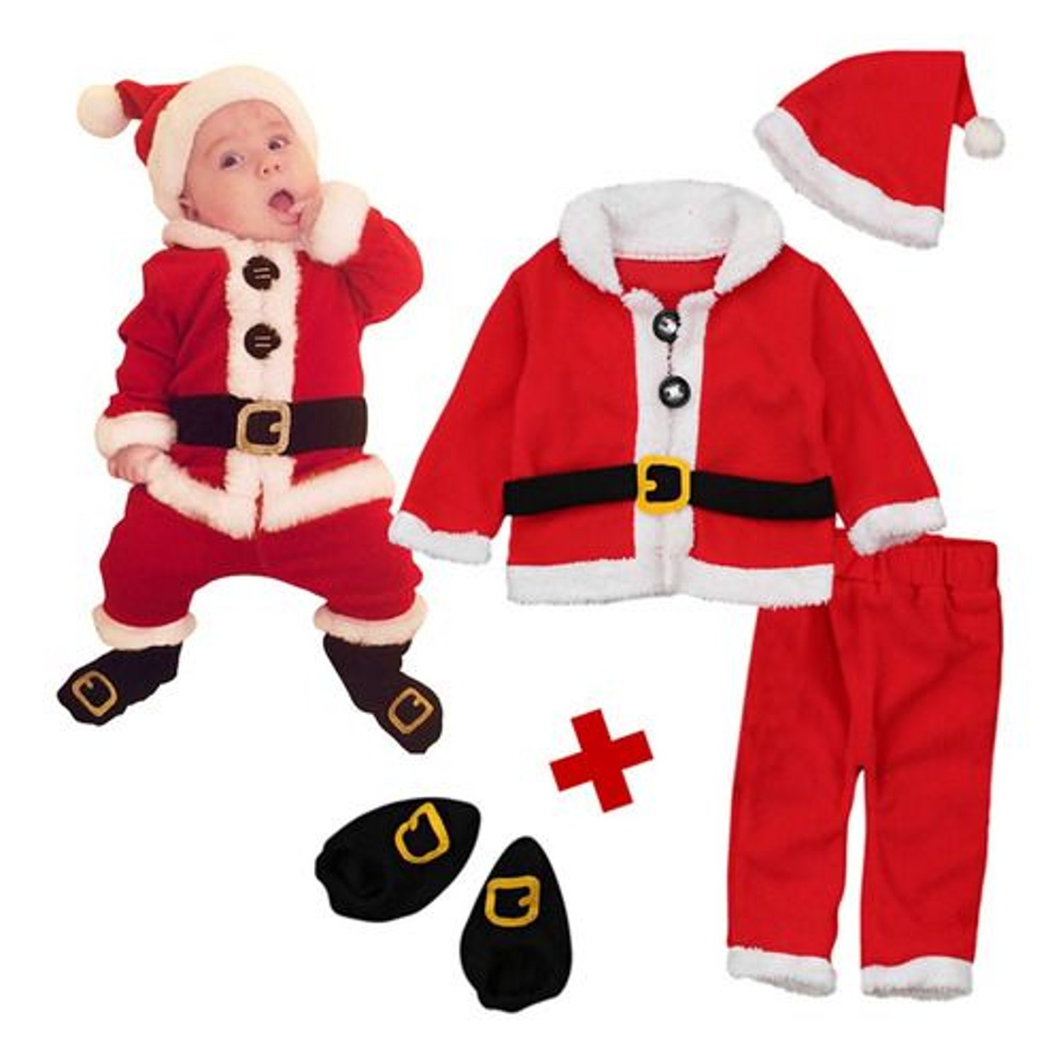 Disfraces De Cosplay De Navidad Bebe 4pcs Trajes Ropa