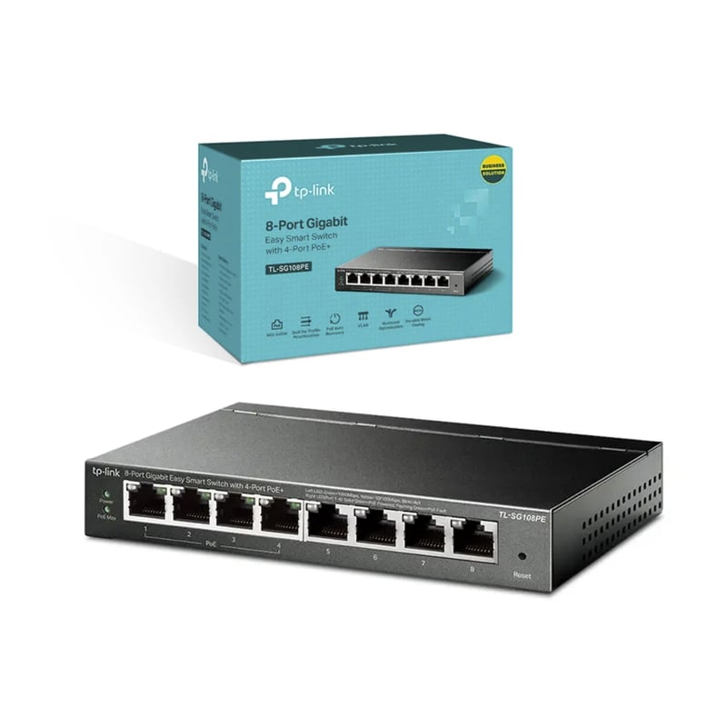 8 Poort Netwerk Gigabit Switch POE – Meko Security