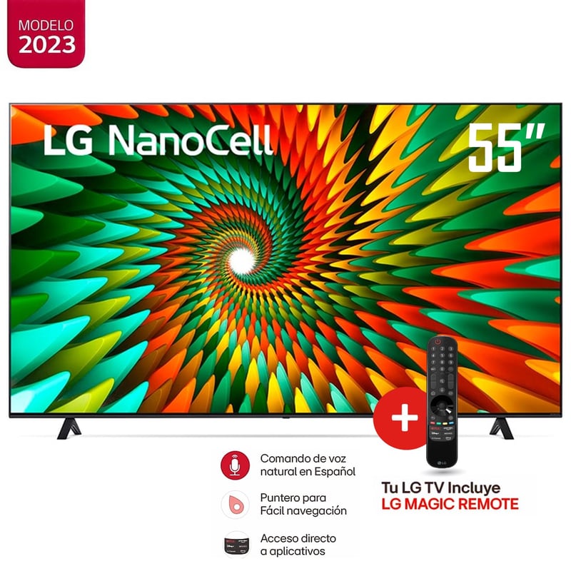 LG - Televisor LG NanoCell 55” UHD 4K Smart TV 55NANO77SRA 2023