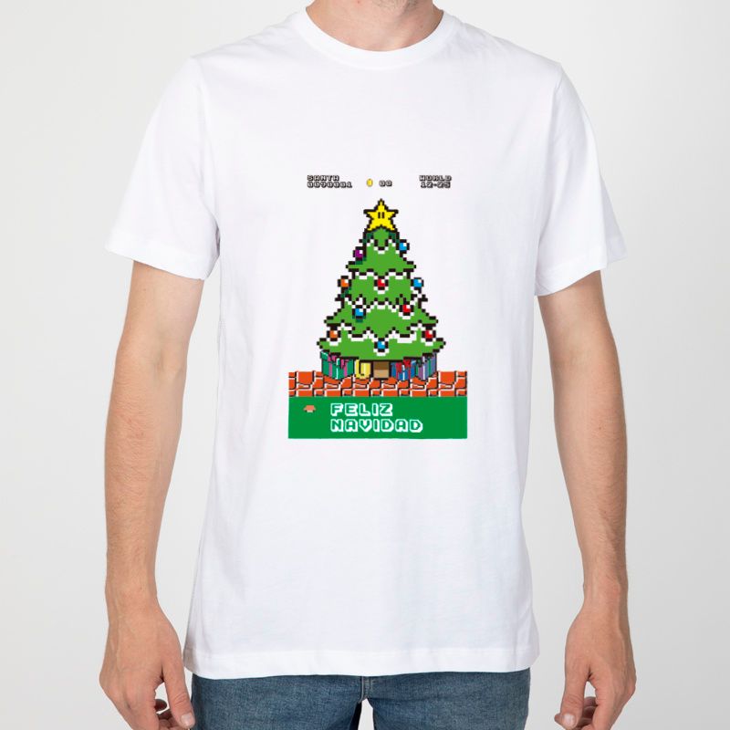 Polo Hombre manga corta diseno Arbol de Navidad