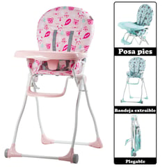 EBABY - Silla de Comer Plegable con LLanta Zazi