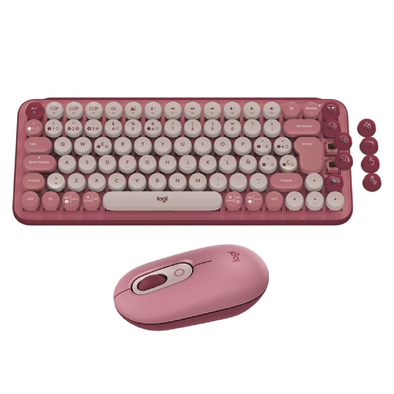 Teclado Logitech Mouse pop Coral Rose 910 006545920 010715 LOGITECH falabella