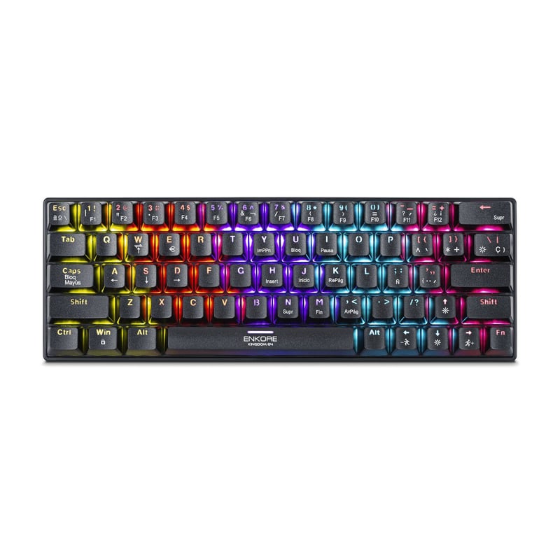 Teclado Gamer Mecánico RGB 64 Teclas Enkore Kingdom ENK1008 ENKORE ...