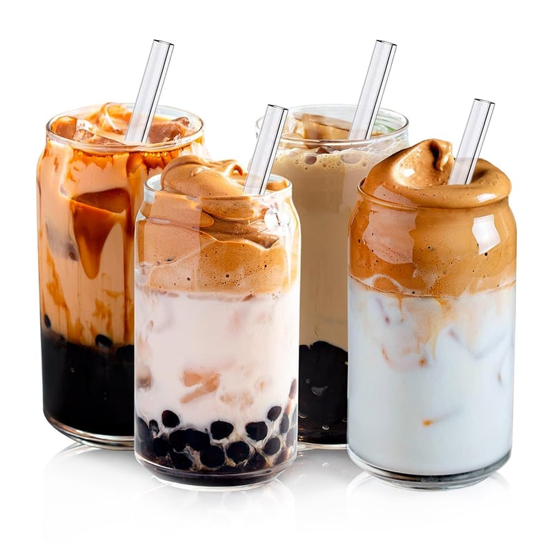 Lot De 4 Verres Libbey Forme Canette – 473 Ml – En Verre – Passe Au Lave-Vaisselle – Idéal Bière, Soda, Cocktail