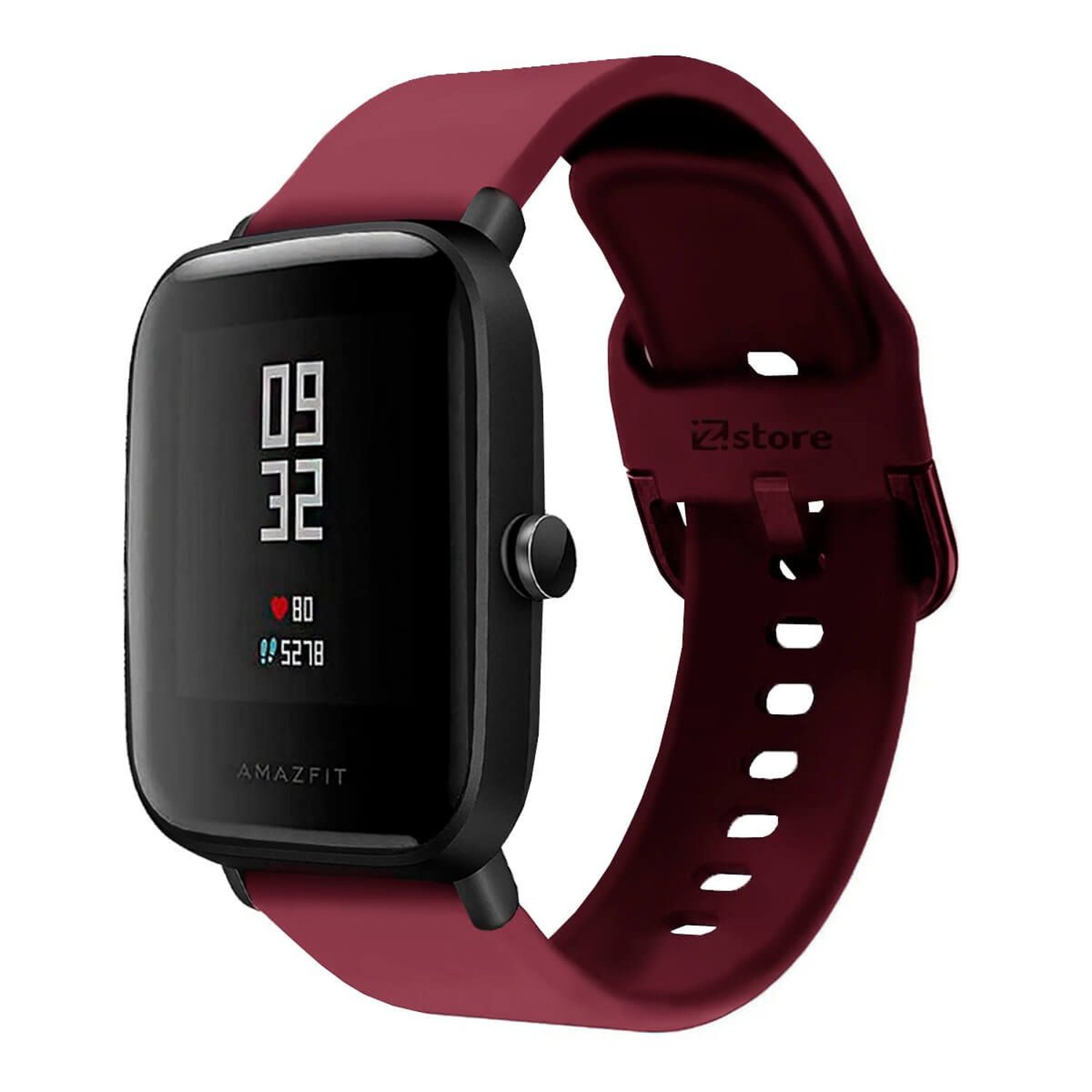 Correa Compatible Con Amazfit Bip Vino Rojo Hebilla 20mm GENERICO falabella
