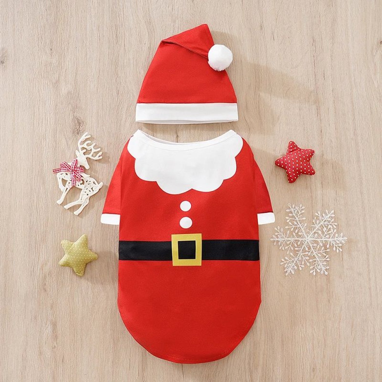 ROPA DE NAVIDAD PARA MASCOTAS MODELO PAPA NOEL TALLA 2 GENERICO falabella