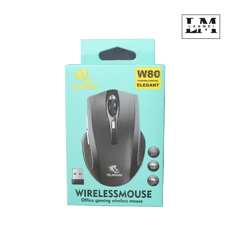 IMPORTADO MC - MOUSE INALAMBRICO W80 YELANDAR