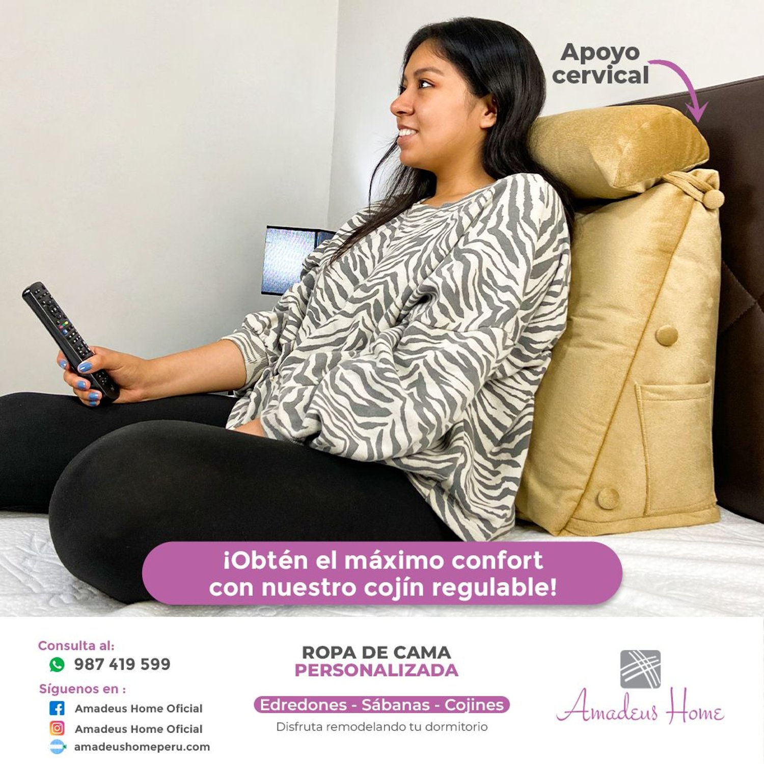 Cojin espalda cama shop