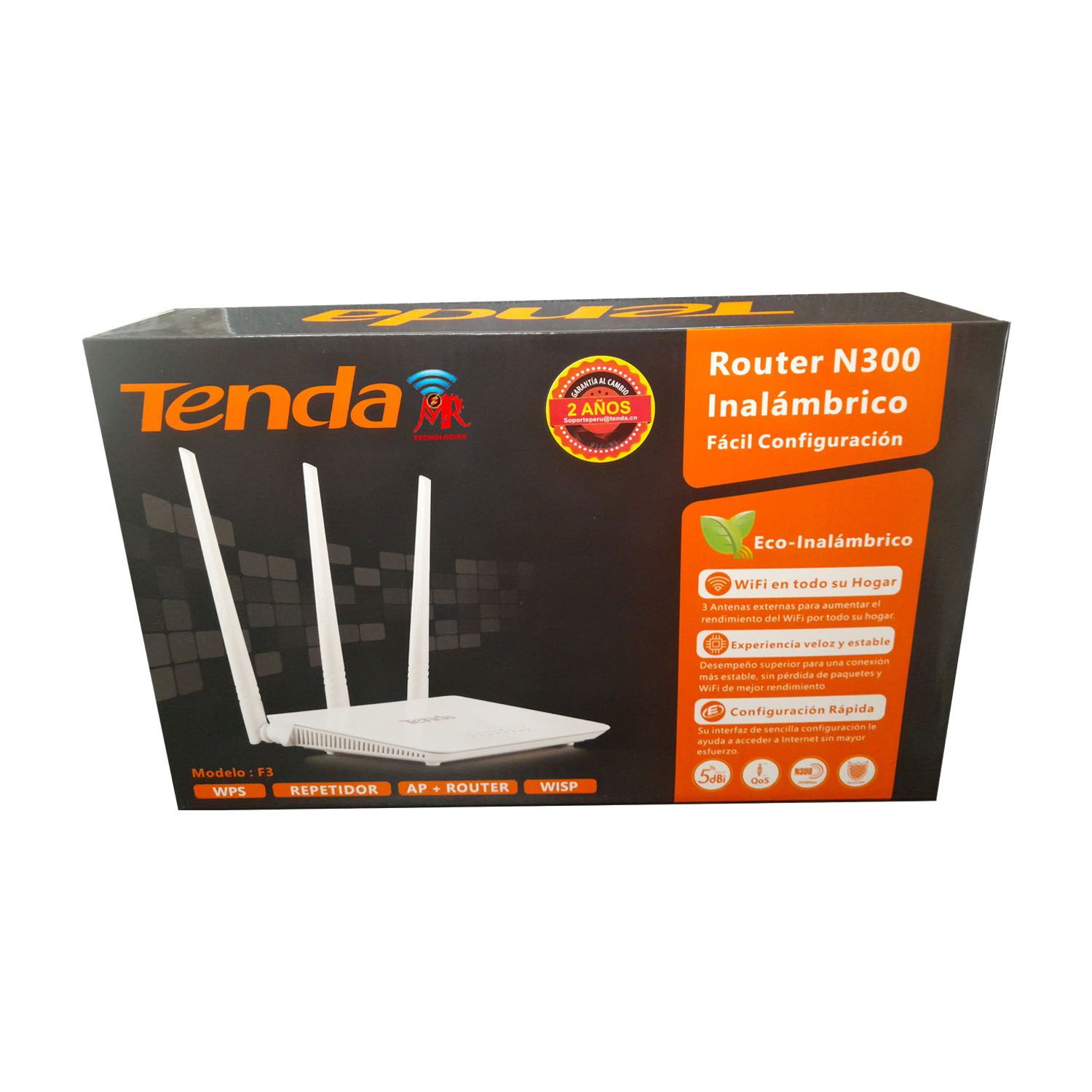 Router Tenda F3 N300 Wps repetidor Aprouter wisp TENDA falabella