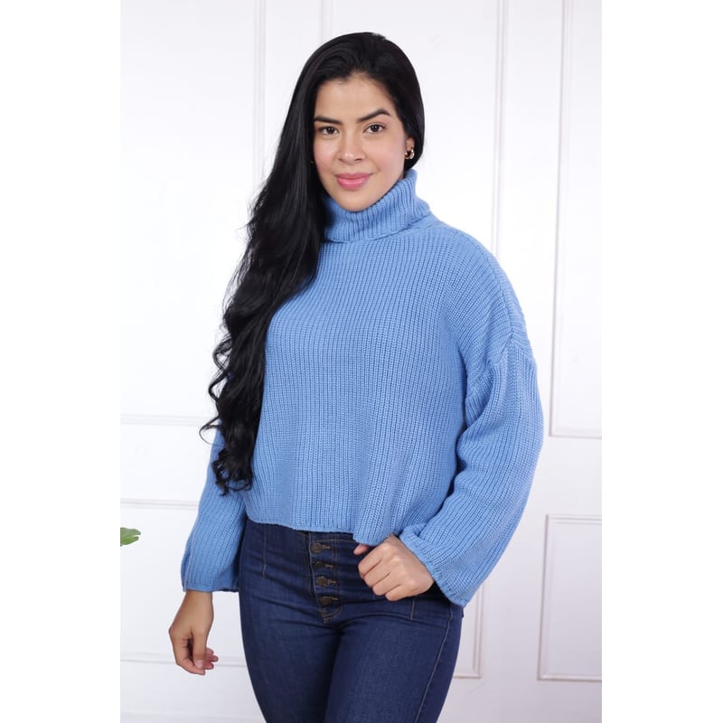 Chompa Mujer Alicia Nathalie Love It Azul cielo GENERICO falabella