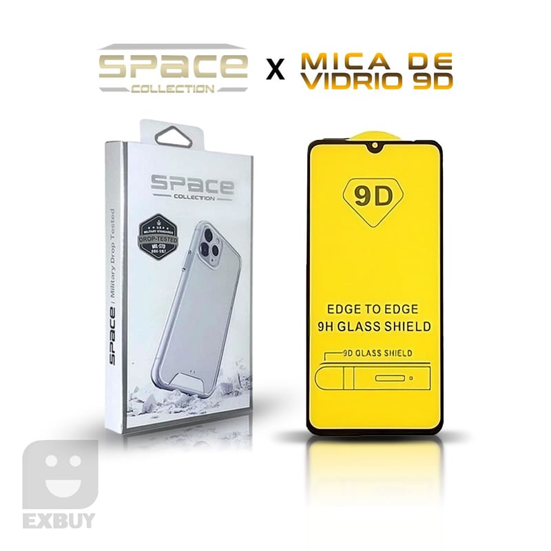 GENERICO - Case Space para Honor X9 Trasparente y Mica de celular 9D 21D