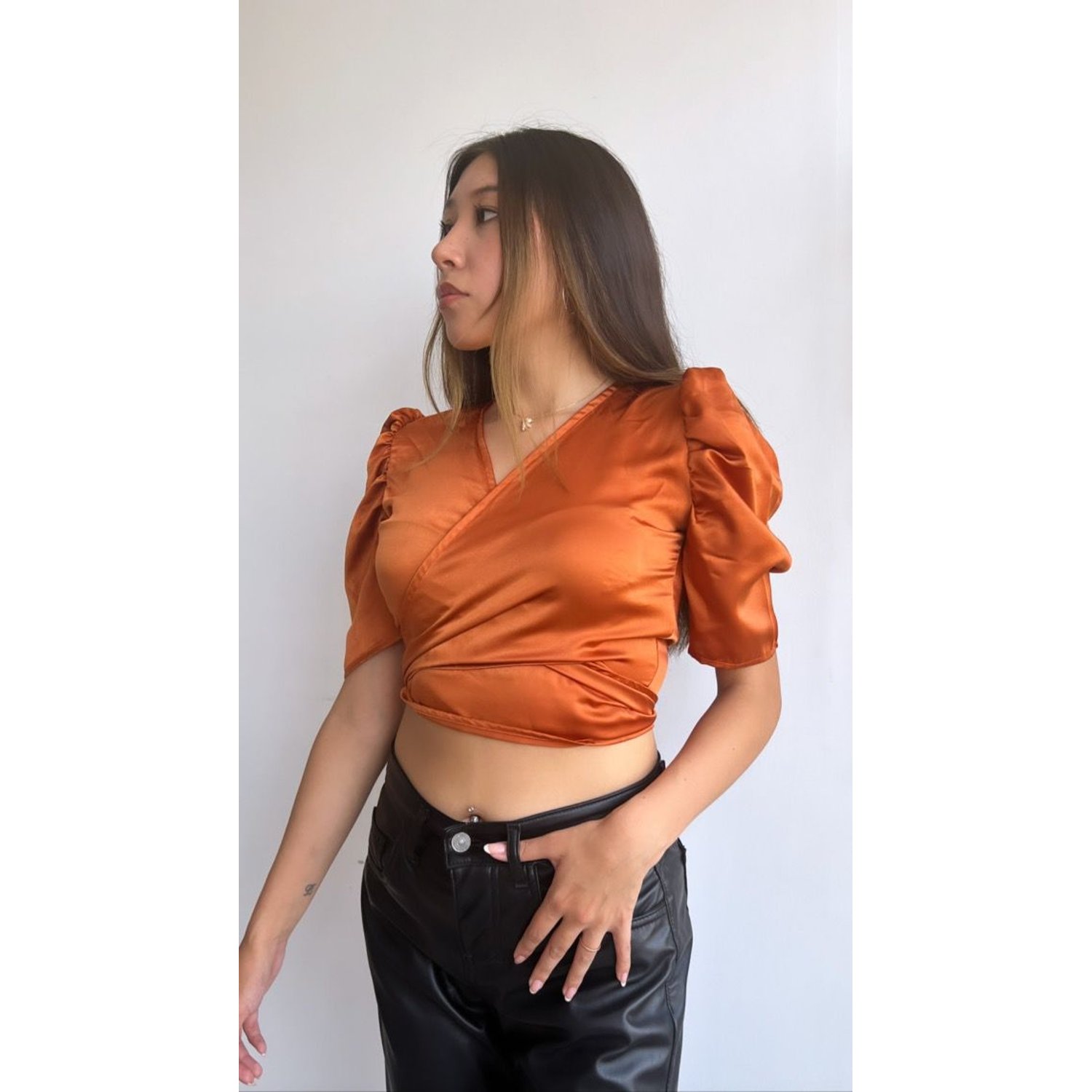 Blusa envolvente shop