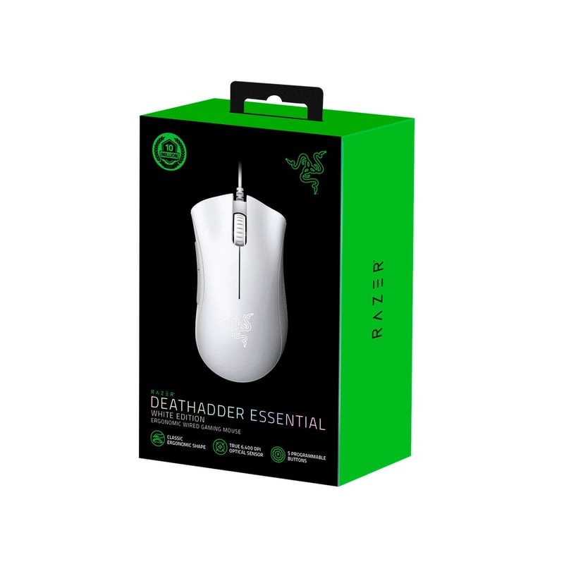 RAZER - Mouse Razer Deathadder Essential 6400 Dpi-White