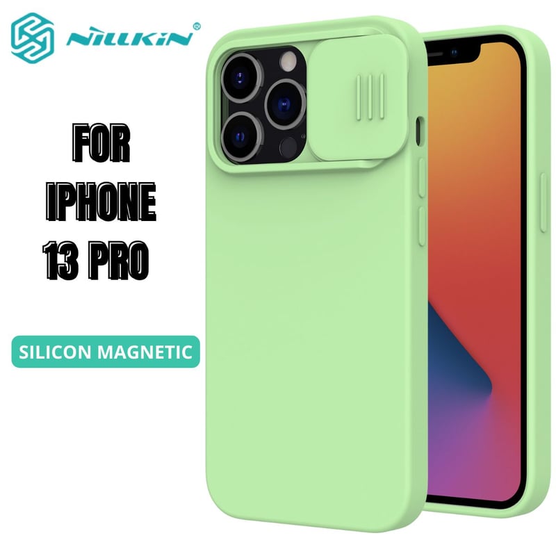 NILLKIN - Case Nillkin Silicone Green - iPhone 13 Pro (MagSafe)