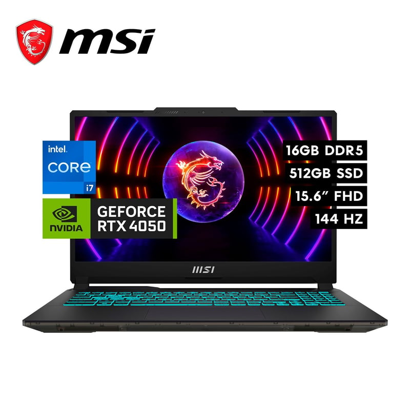 MSI - Laptop Gaming MSI Cyborg 15 A13VE - Intel Core i7 13620H 16GB 512GB RTX4050 6GB 15.6″ 144HZ FHD W11