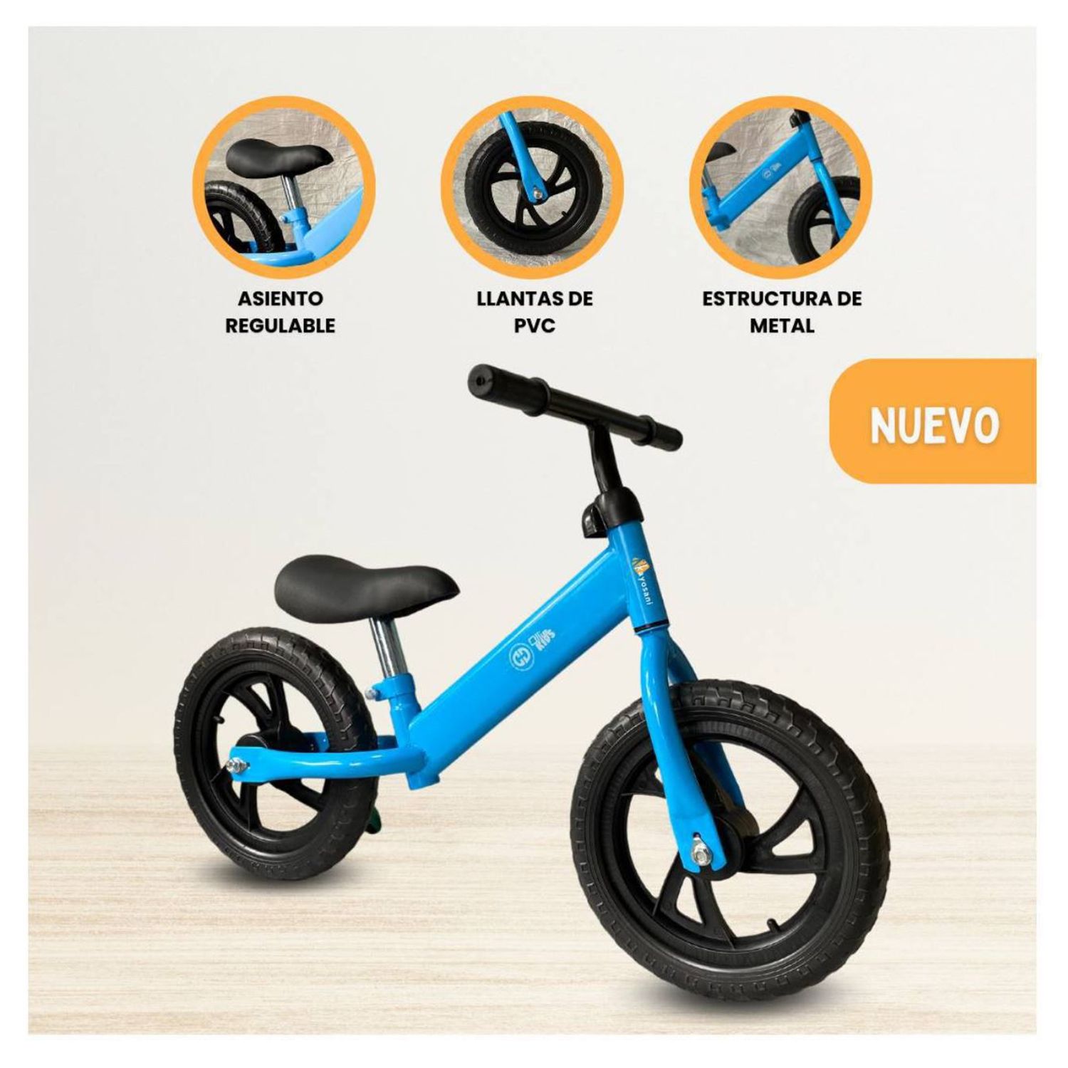 Bicicleta de Equilibrio Aro 12 PVC «EQUILIBRIO» Light Blue | Sodimac Perú