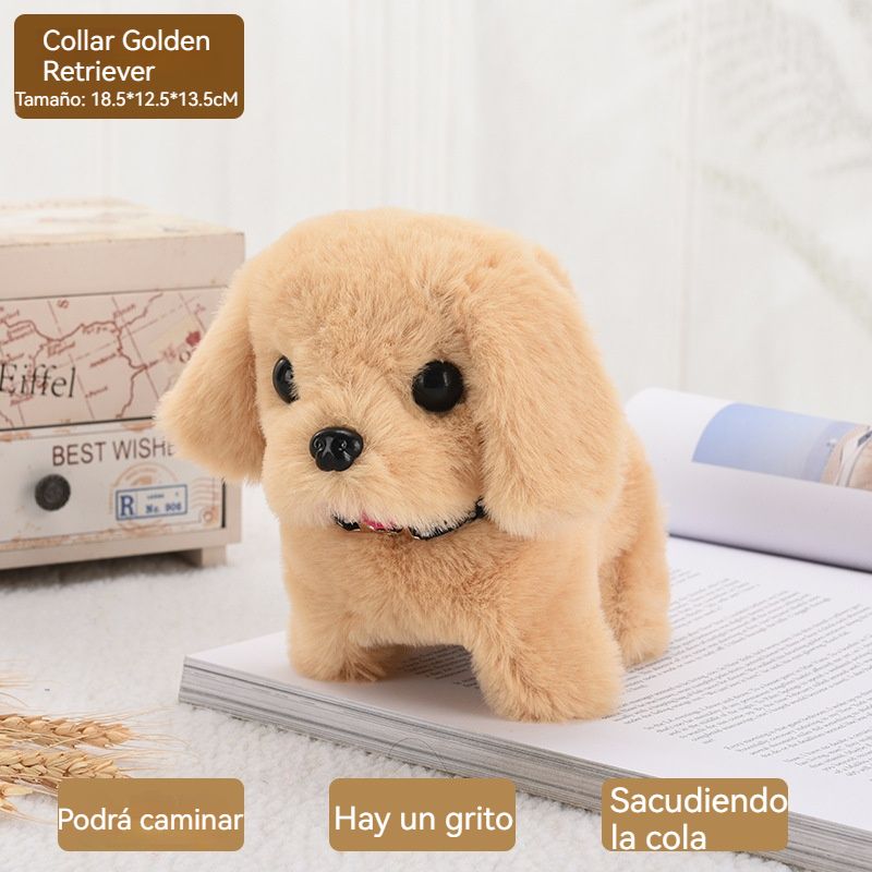 Peluche Electrónico Camina Ladra Perro De Peluche Electrónico Tagitary - Camina, Ladra Y Mueve Cola - Juguete Interactivo Para Niños - Con Correa Peluche Cachorro Mueve Cola