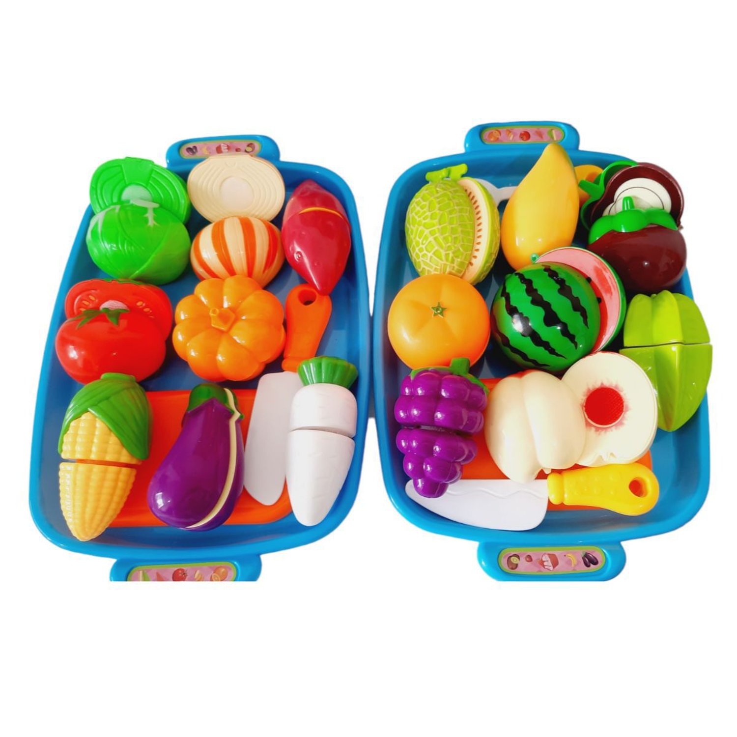 PACK FRUTAS VERDURAS PARA CORTAR DIDACTICO PAR NINOS BANDEJA GENERICO falabella