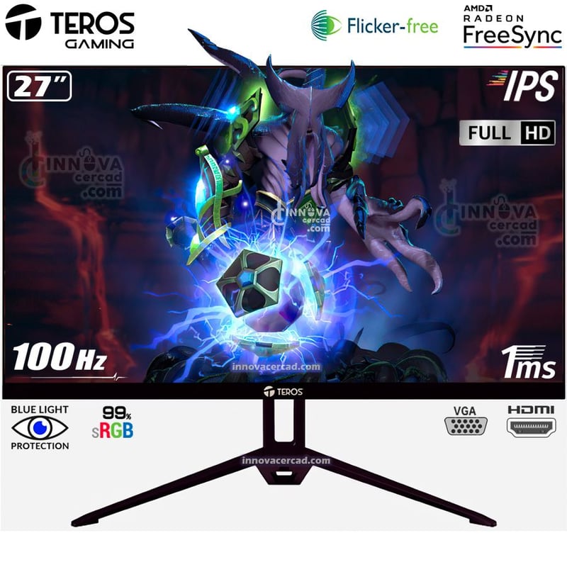 TEROS - Monitor Teros TE-2712S 27 IPS 100HZ, 1MS, FHD 1920x1080 AMD FreeSync.