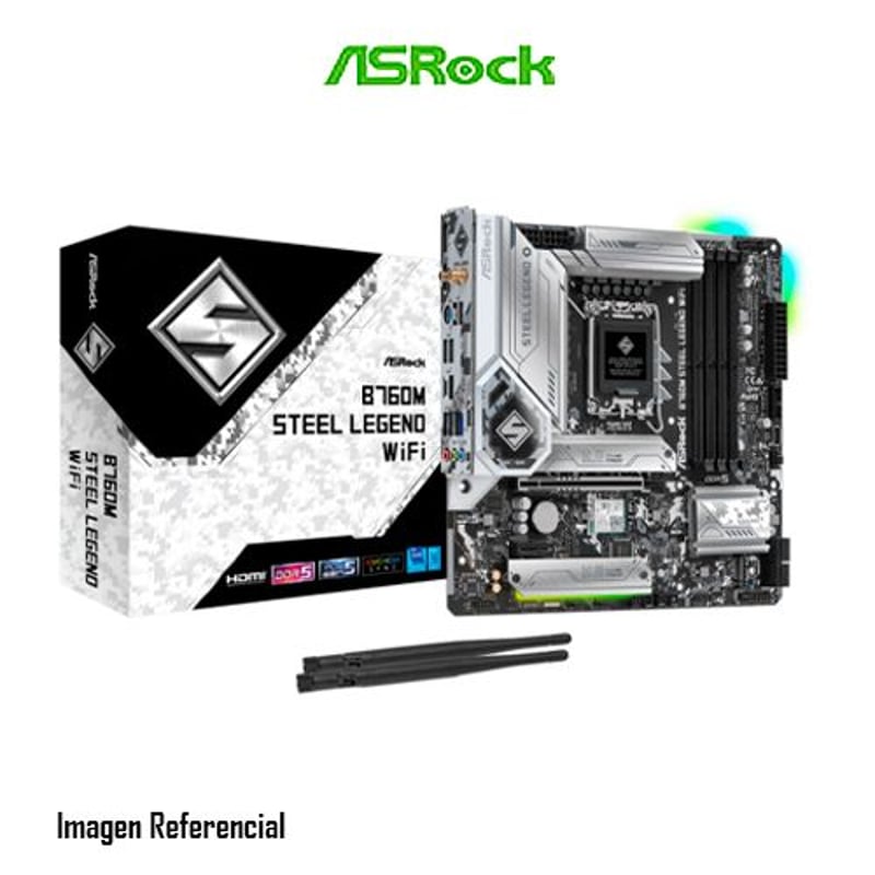 ASROCK - PLACA MADRE ASROCK B760M STEEL LEGEND LGA1700 P/N: 90-MXBL70-A0UAYZ