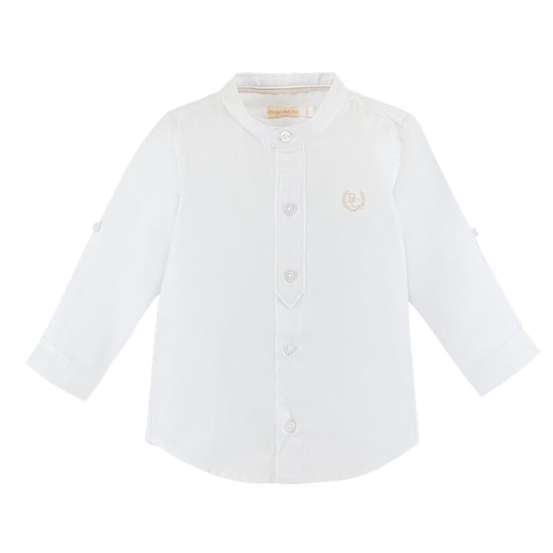 Camisa Blanca Cuello Neru Bebe Nino