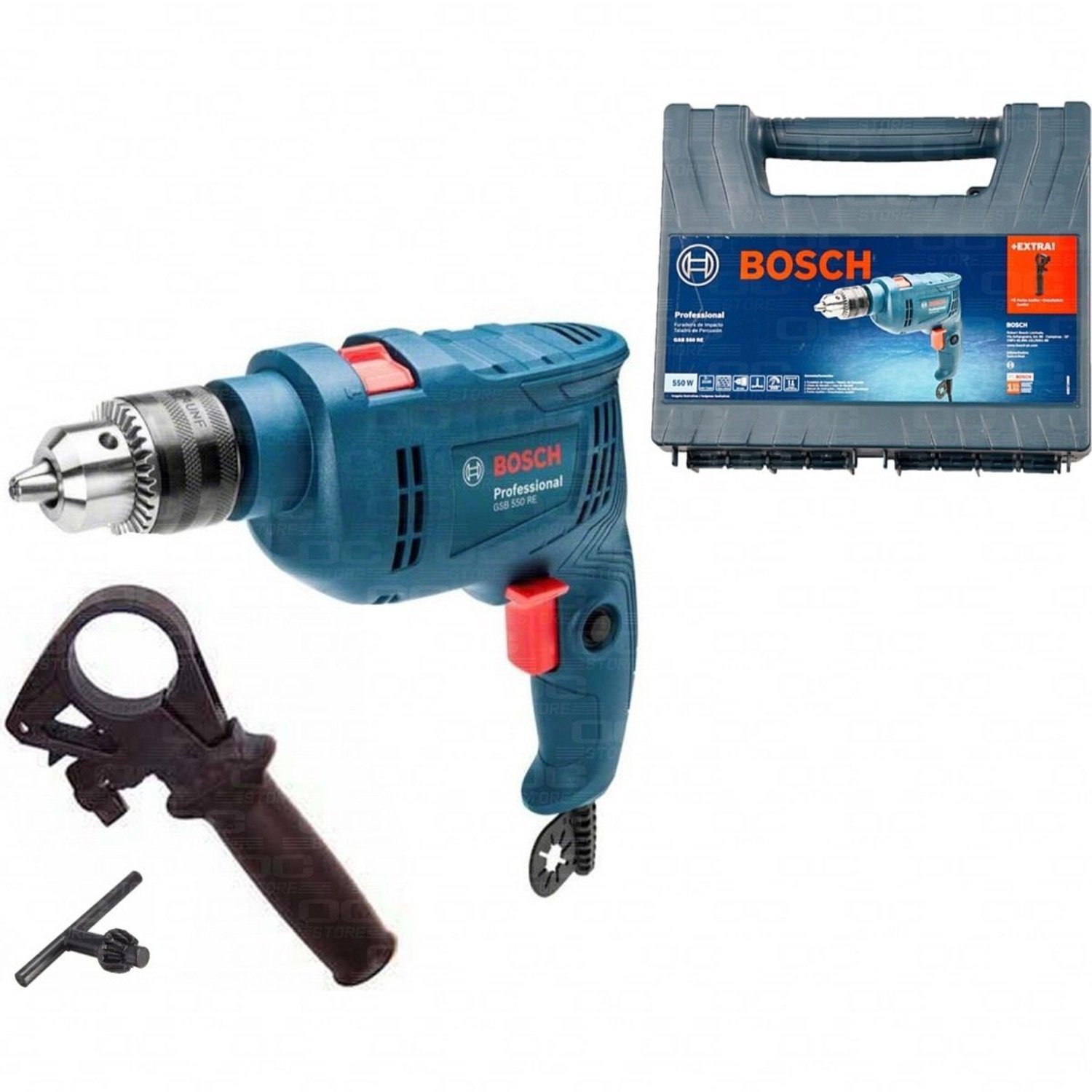 Taladro Percutor 1 2 550W 49600 gpm Maleta Bosch GSB 550 RE BOSCH falabella