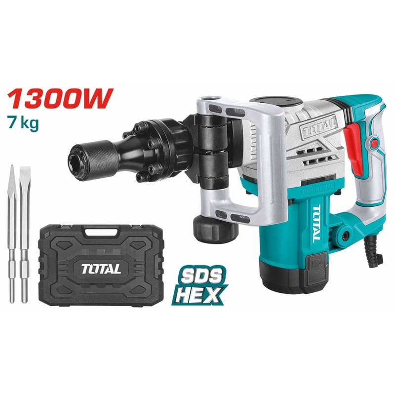 TOTAL TOOLS - Martillo Demoledor Hexagonal 1300w Industrial Total