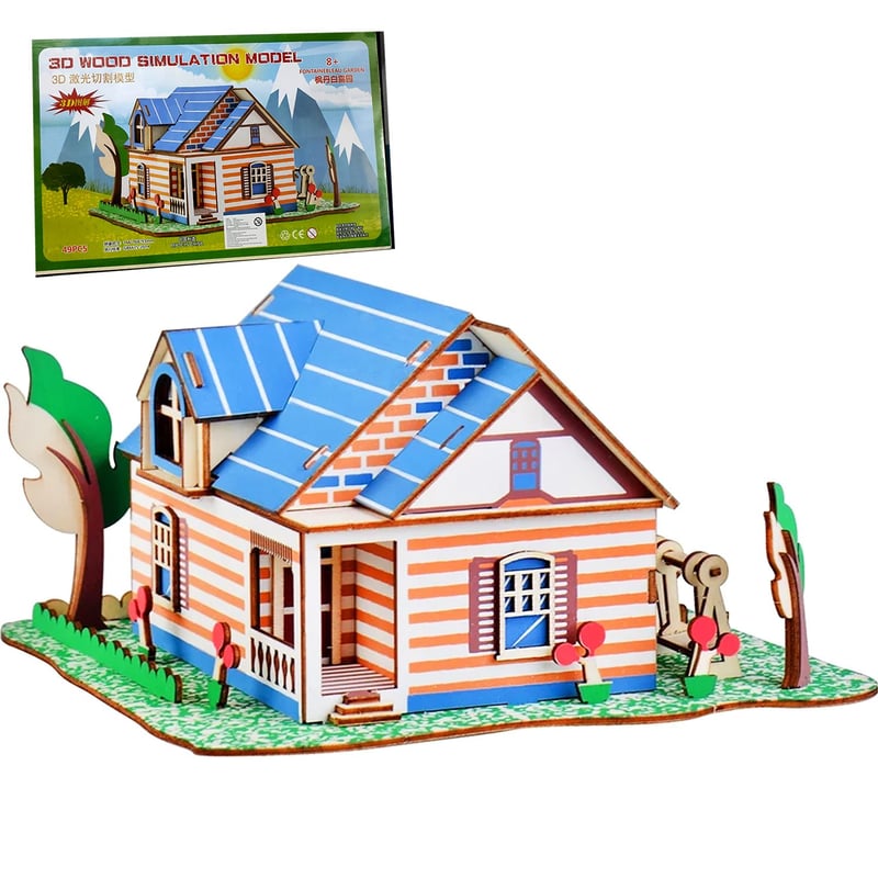 Rompecabezas 3D de Madera Casa Jardin 49pcs GENERICO falabella