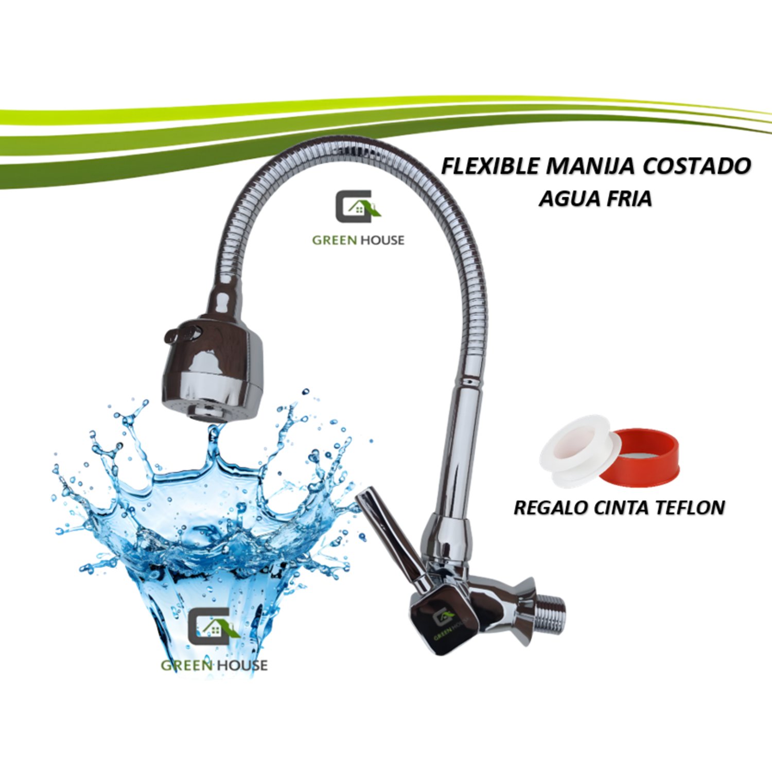 GRIFERIA DE COCINA PARED AGUA FRIA BRONCE CROMADO PESADO IMPORTADO MC falabella