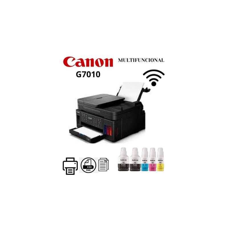 CANON - Impresora Canon Pixma G7010 Multifuncional ADF Wifi USB RED