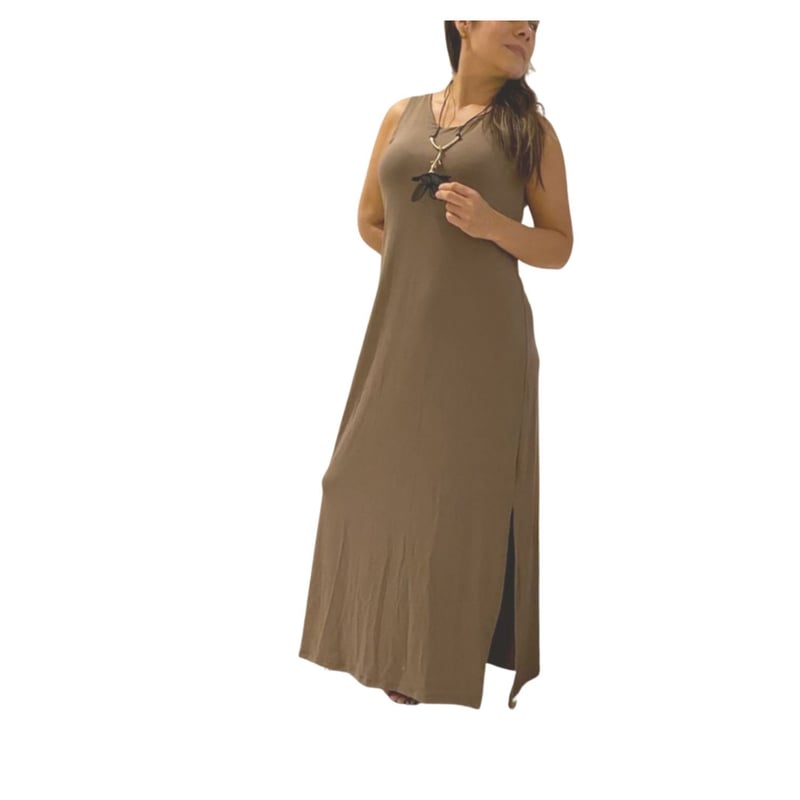 Vestidos largos casuales de algodón hotsell