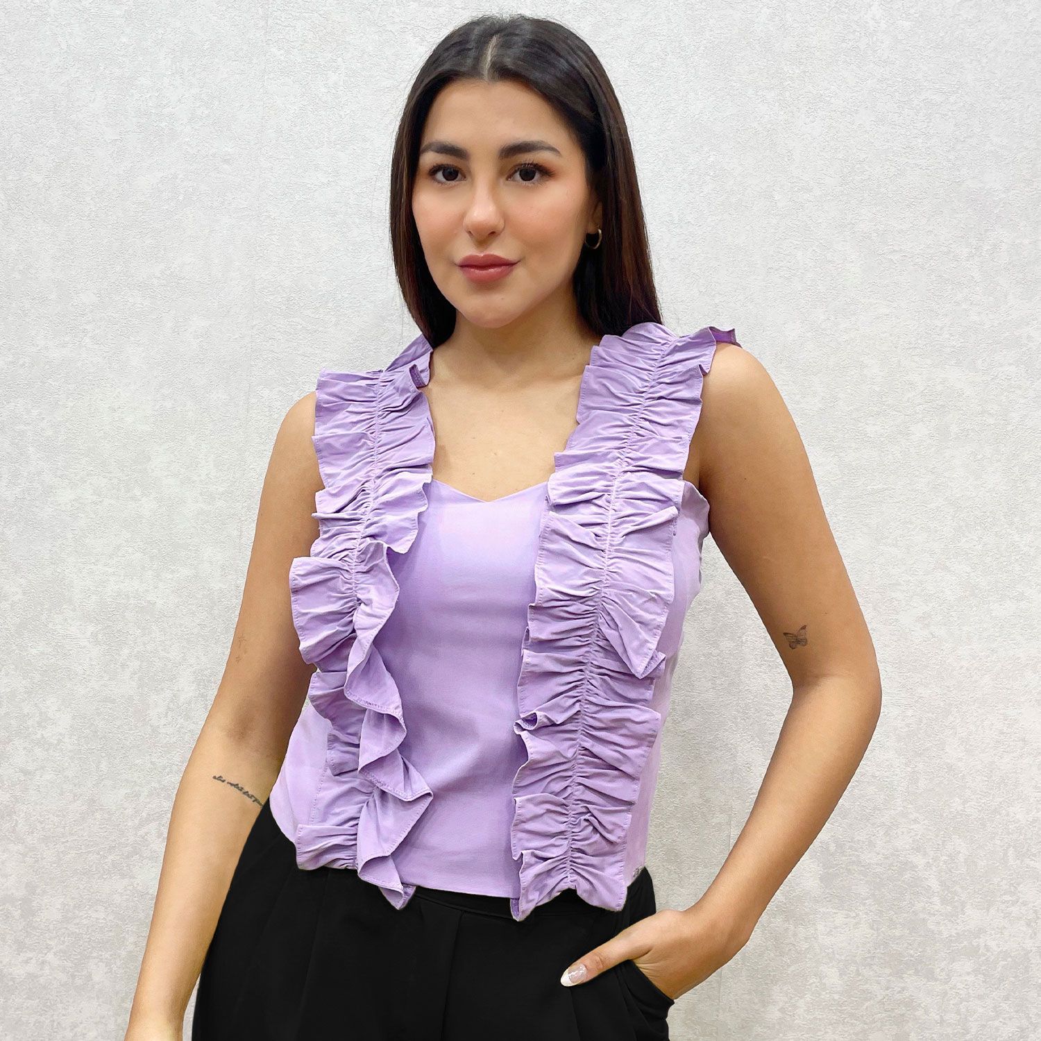 Blusa Manga recogida Mujer