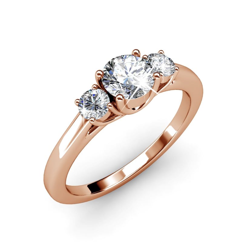 Anillos swarovski oro rosa shop