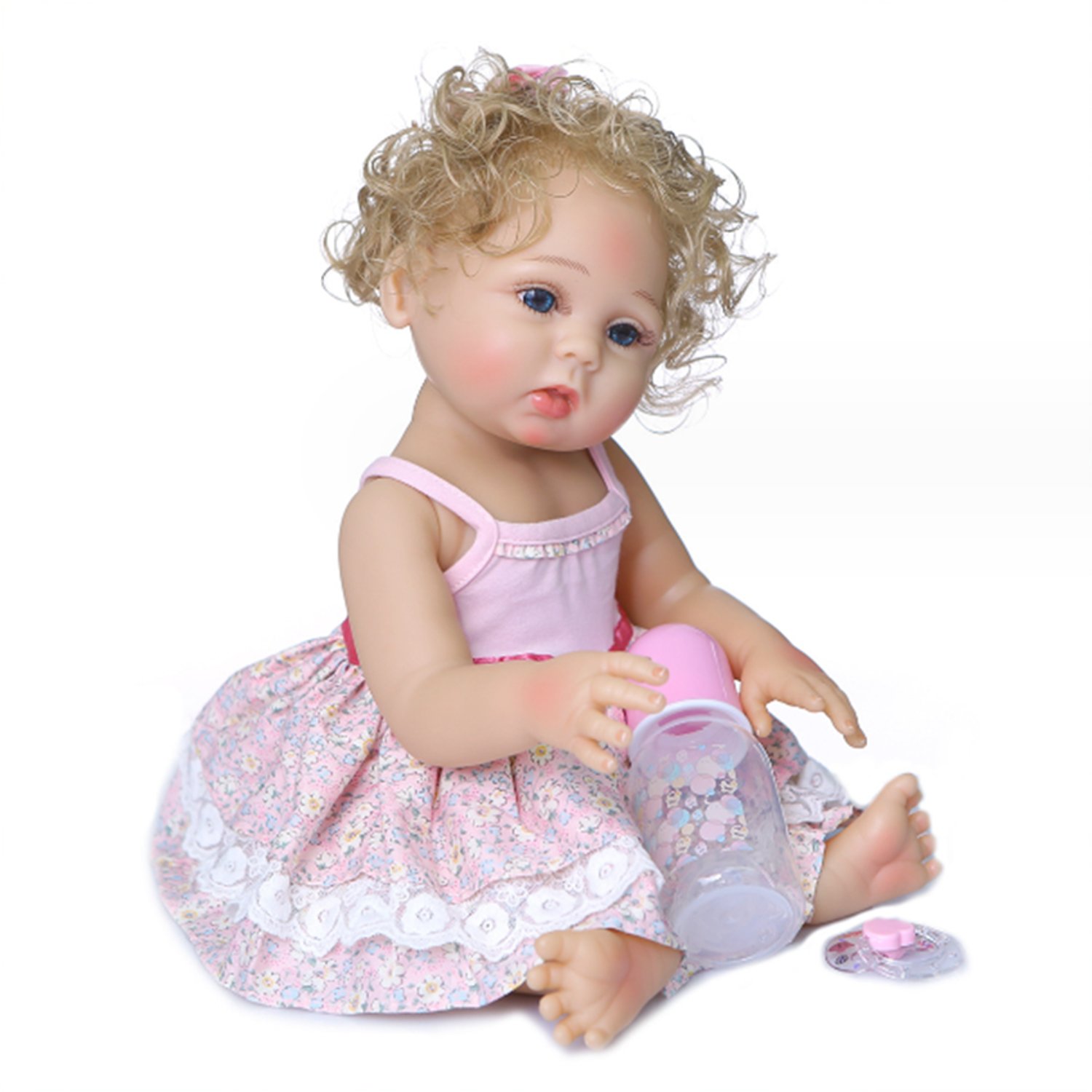Muneca Muneca reborn muneca linda de pelo rubio 47 cm GENERICO falabella