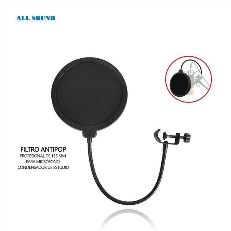 FILTRO ANTIPOP PARA MICROFONO ALL SOUND ALL SOUND | falabella.com
