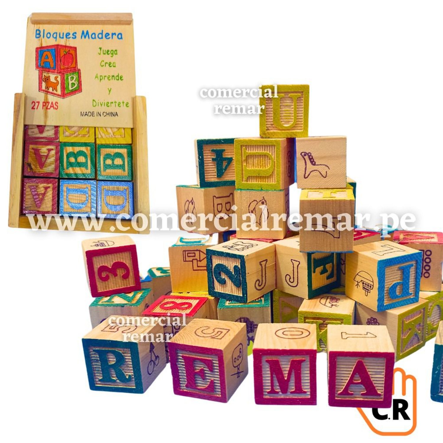 Cubos de madera para niños shop
