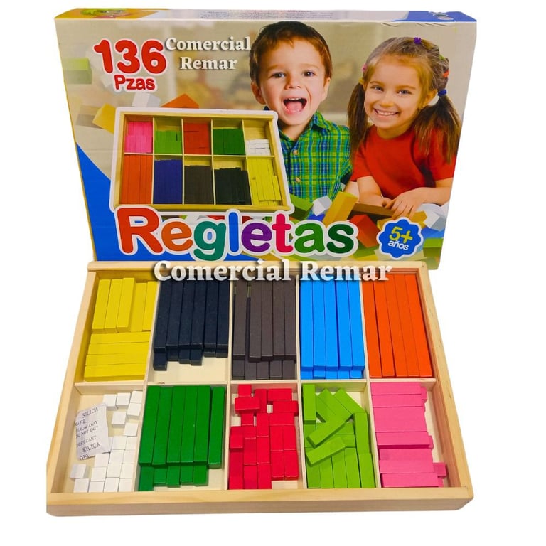 Juego De Regletas De Madera Goula De 55 Piezas, Bolsa De Tela Incluida, Para Aprender Matemáticas De Forma Manipulativa A Partir De 3 Años