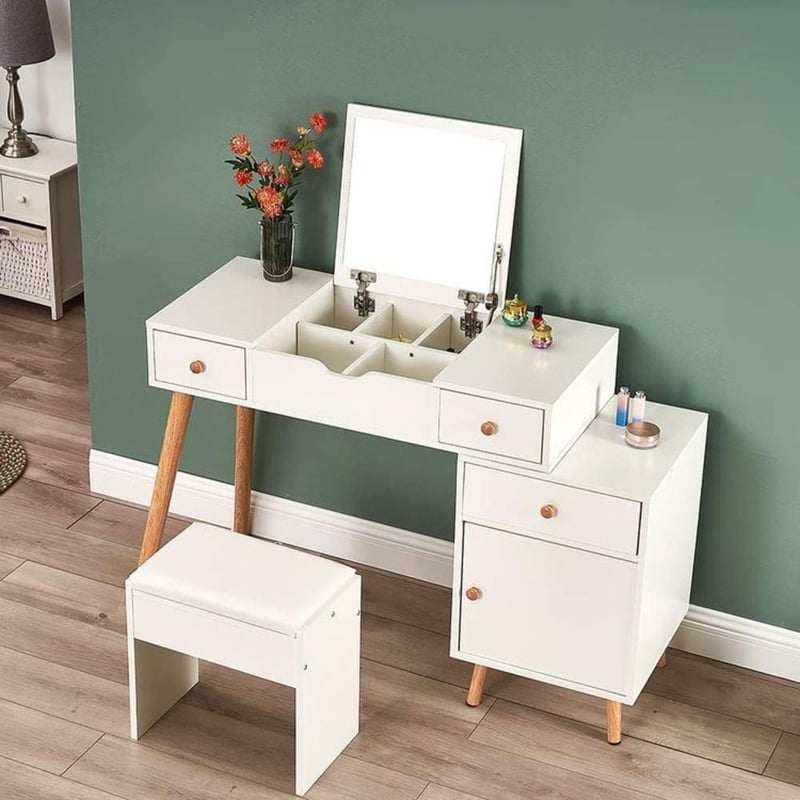 Ripley - TOCADOR TU MESITA PATY MARRÓN CLARO VINTAGE MODERNO - Foto 2