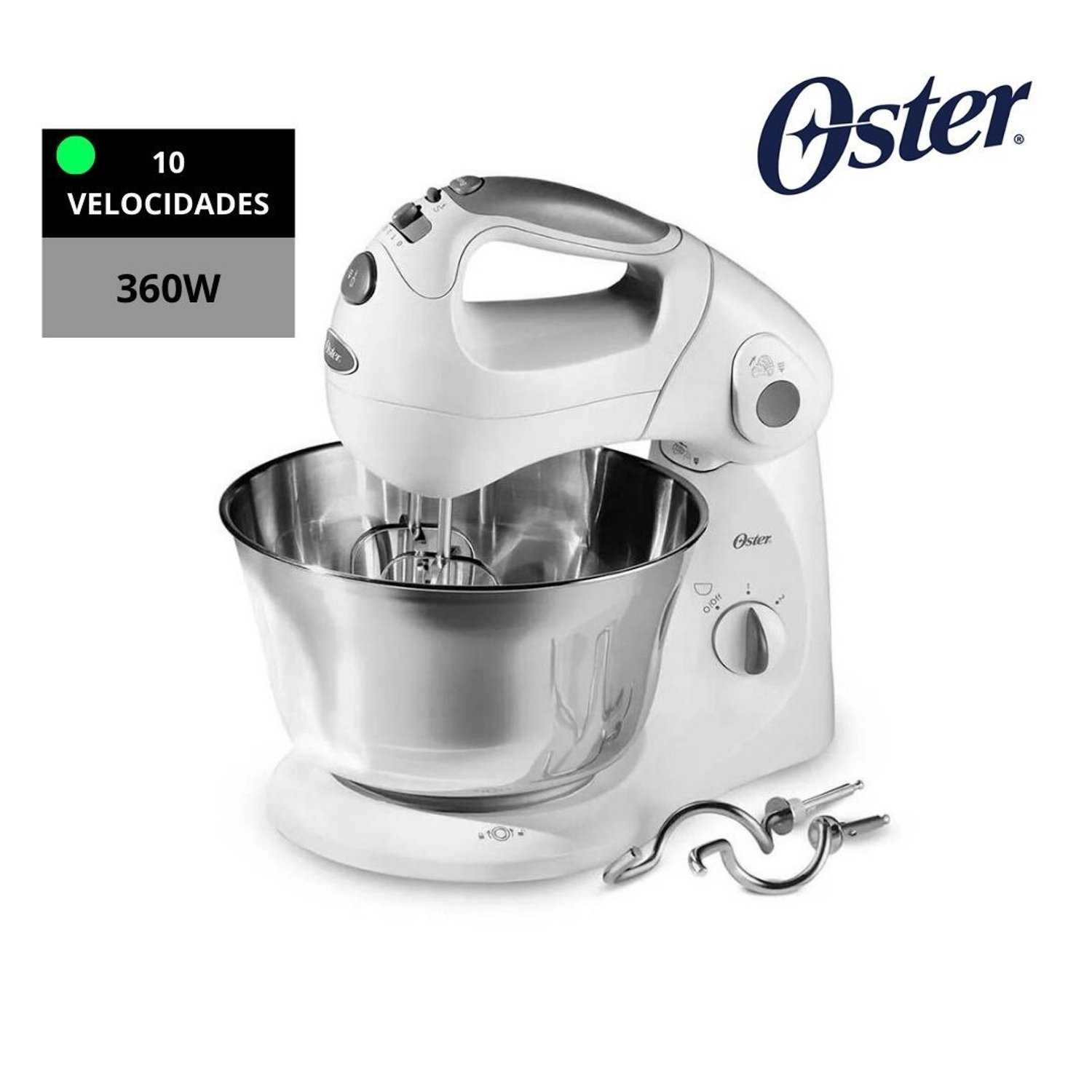 Batidora Oster 360 Watts 10 velocidades con tazon de Acero Sodimac Peru
