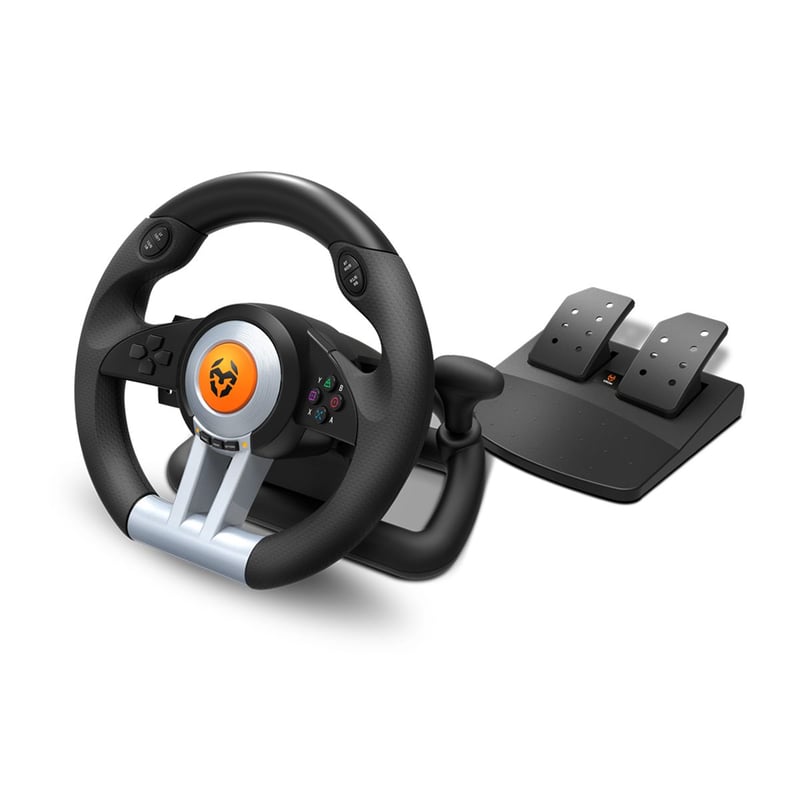 Timón Con Palanca De Cambios Y Pedales Gamer Krom Kwheel KROM ...