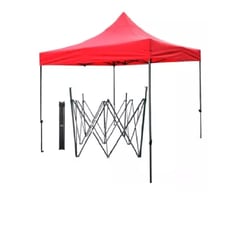 GENERICO - Toldo Plegable 3x3 Para Playa Lona Impermeable Rojo